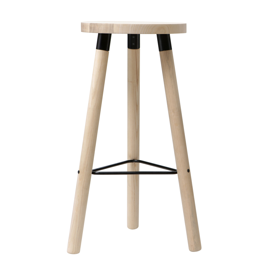 Partridge Bar Stool 3 Leg Ash Black The Dezign Group Partridge Bar Stool 3 Leg Ash Black